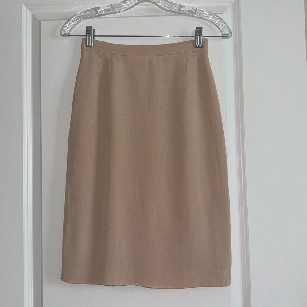 Giorgio Armani Beige Pencil Skirt - Size 6 (Runs Small) - Made in Italy